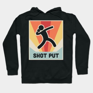 Vintage Style Shot Put Poster Hoodie